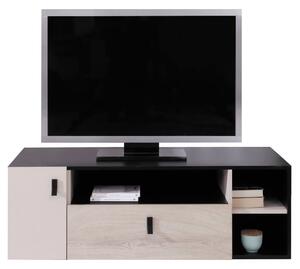 PLANET č | TV stolek PL10| 120 cm | černá/dub/béžová