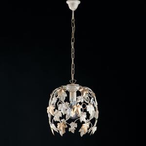 Light for home - Závěsný lustr BL50-1-AV Edera, 1 X 60 Watt Max, slonová kost, zlatá, 1 X 60 W, E27, Slonová kost, zlatá
