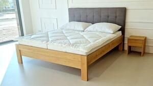Postel RIVIERA Buk 200x200 - Dřevěná postel z masivu, bukové dvoulůžko o šíři masivu 4 cm