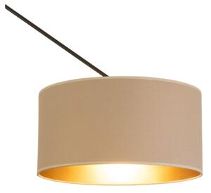 LED Nastavitelný lustr na tyči GORTA 1xE27/60W/230V béžová/zlatá