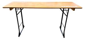TENTino Skládací barový stůl 220x70 cm (výška 110 cm) Barva stolu: TMAVÝ