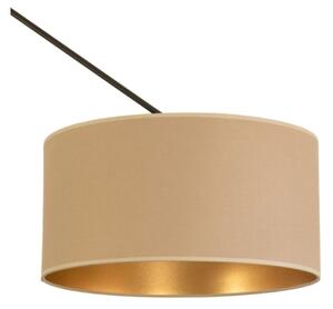 LED Nastavitelný lustr na tyči GORTA 1xE27/60W/230V béžová/zlatá