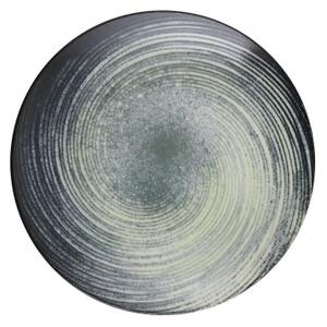 Jídelní sada 24 ks zelená/černá/porcelán