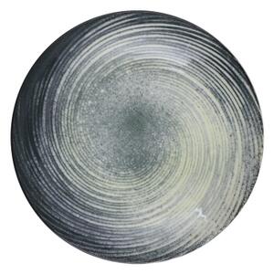 Jídelní sada 24 ks zelená/černá/porcelán