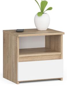 Ak furniture Noční stolek CL1 40 cm dub sonoma/bílý