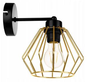 Light for home - Moderní nástěnné svítidlo ve stylu loft SANTOS 2212/1, E27, Zlatá