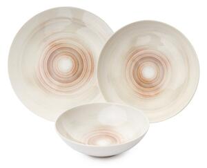 Jídelní sada 24 ks béžová/porcelán
