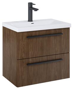 Roca Kwadro skříňka 60x38.4x53 cm pod umyvadlo závěsná ořechová A857969540