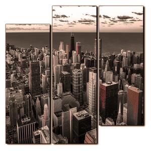 Obraz na plátně - Mrakodrapy v Chicagu- čtverec 3268FD (75x75 cm)