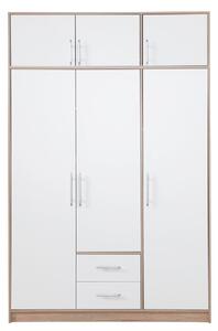 SMART sb | šatní skříň SR2 + nástavec SRN2 | 150 cm | sonoma/bílá