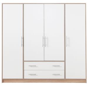 SMART sb | šatní skříň SR1 | 200 cm | sonoma/bílá