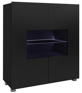 CALABRINI c | komoda K2D | 100 cm | černá lesk
