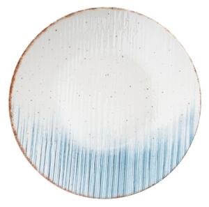 Jídelní sada 24 ks bílá/modrá/porcelán