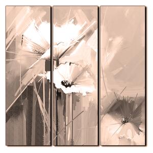 Obraz na plátně - Abstraktní malba, jarní květiny reprodukce- čtverec 3269FB (75x75 cm)