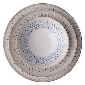 Jídelní sada 24 ks modrá/béžová/porcelán