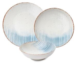 Jídelní sada 24 ks bílá/modrá/porcelán