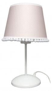 Light for home - Stolní lampa LN/1R KAMA POMPON, 1xE27/60W, růžová, 1xE27/60W, růžová