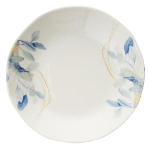 Jídelní sada 24 ks bílá/modrá/porcelán