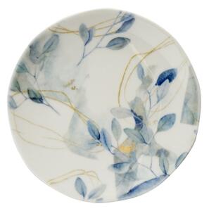 Jídelní sada 24 ks bílá/modrá/porcelán