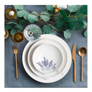Jídelní sada 24 ks bílá/modrá/porcelán