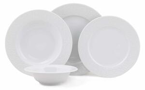 Jídelní sada 24 ks bílá/porcelán