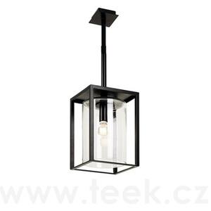 Royal Botania Venkovní závěsné světlo Dome Ceiling Short, Royal Botania, rám hliník anthracite, clear glass, 4 W, vč. LED žárovky