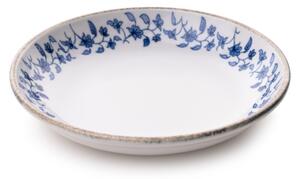 Jídelní sada 18 ks bílá/modrá/porcelán