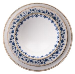 Jídelní sada 18 ks bílá/modrá/porcelán