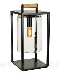 Royal Botania Venkovní lampa Dome Small, Royal Botania, 30x30x65 cm, rám hliník anthracite, clear glass, 4 W, napájení kabelem, vč. LED žárovky