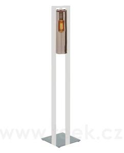 Royal Botania Venkovní lampa Dome Floor, Royal Botania, 23x33x171 cm, rám hliník anthracite, clear glass, 4 W, napájení kabelem, vč. LED žárovky