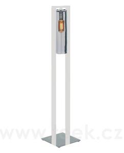 Royal Botania Venkovní lampa Dome Floor, Royal Botania, 23x33x171 cm, rám hliník anthracite, clear glass, 4 W, napájení kabelem, vč. LED žárovky
