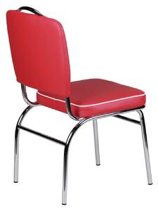 Retro židle Elivis Bílá/červená