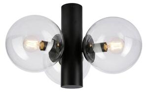 Stropní svítidlo SFERIO 3xE14/5W/230V černá/čirá