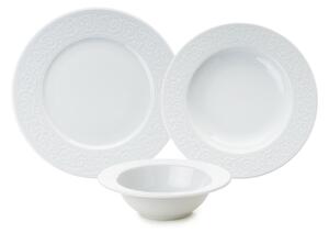 Jídelní sada 18 ks bílá/porcelán