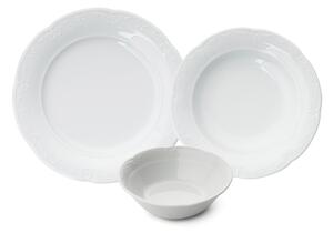 Jídelní sada 18 ks bílá/porcelán