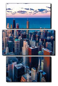 Obraz na plátně - Mrakodrapy v Chicagu- obdélník 7268C (90x60 cm)