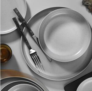 Jídelní sada 16 ks šedá/porcelán