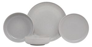 Jídelní sada 16 ks šedá/porcelán