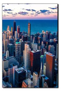 Obraz na plátně - Mrakodrapy v Chicagu- obdélník 7268A (90x60 cm )