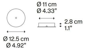 RADIAL CANOPY 4 LIGHTS Ø 12,5CM MATT WHITE