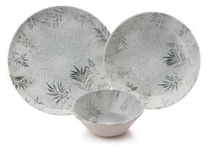 Jídelní sada 12 ks šedá/porcelán