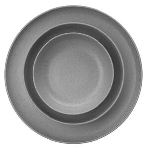 Jídelní sada 12 ks šedá/porcelán