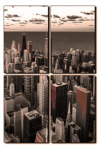Obraz na plátně - Mrakodrapy v Chicagu- obdélník 7268FE (120x80 cm)