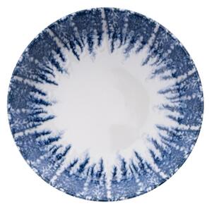 Jídelní sada 12 ks bílá/modrá/porcelán