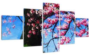 Obraz malované rozkvetlé třešně (125x70 cm)