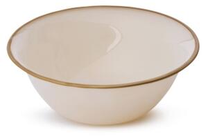 Jídelní sada 18 ks béžová/zlatá/porcelán