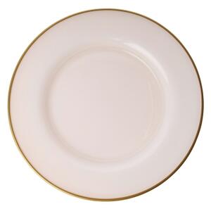 Jídelní sada 18 ks béžová/zlatá/porcelán