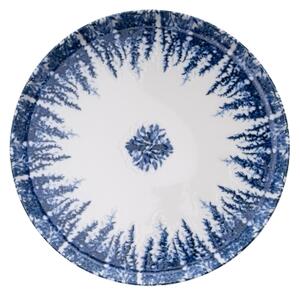Jídelní sada 12 ks bílá/modrá/porcelán