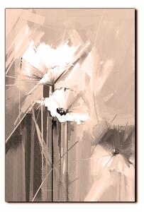 Obraz na plátně - Abstraktní malba, jarní květiny reprodukce- obdélník 7269FA (90x60 cm )