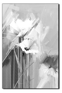 Obraz na plátně - Abstraktní malba, jarní květiny reprodukce- obdélník 7269QA (90x60 cm )